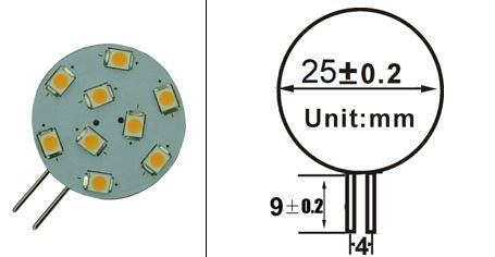 G4 LED Disc suitable for marine 25mm