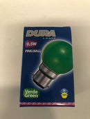 Coloured BC LED 0.5w Ping Ball Green