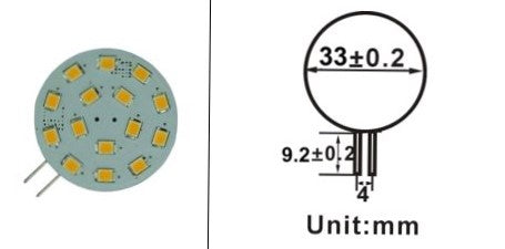 G4 LED Disc suitable for marine 33mm
