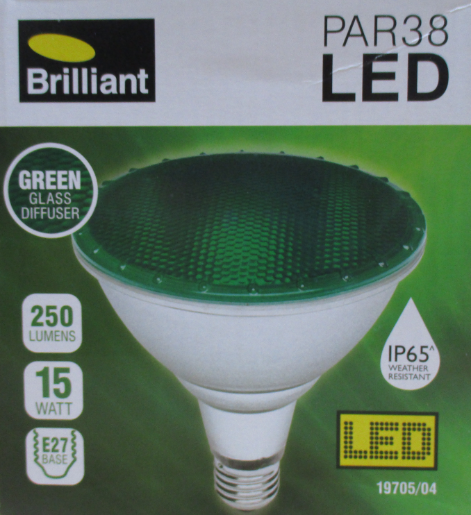 Led Par 38 E27 15 watt  Green Ip65